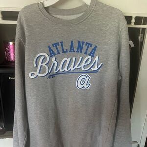 Fanatics Gray Atlanta Braves Sweatshirt